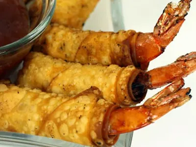 Firecracker Shrimp with pie crust