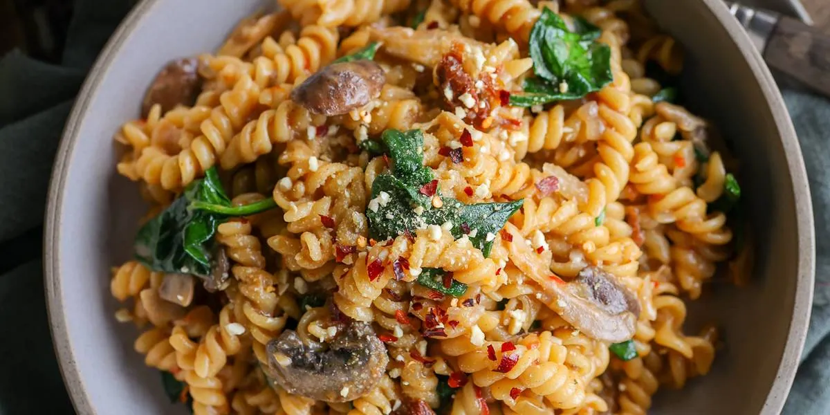 One-Pot Creamy Mushroom Fusilli