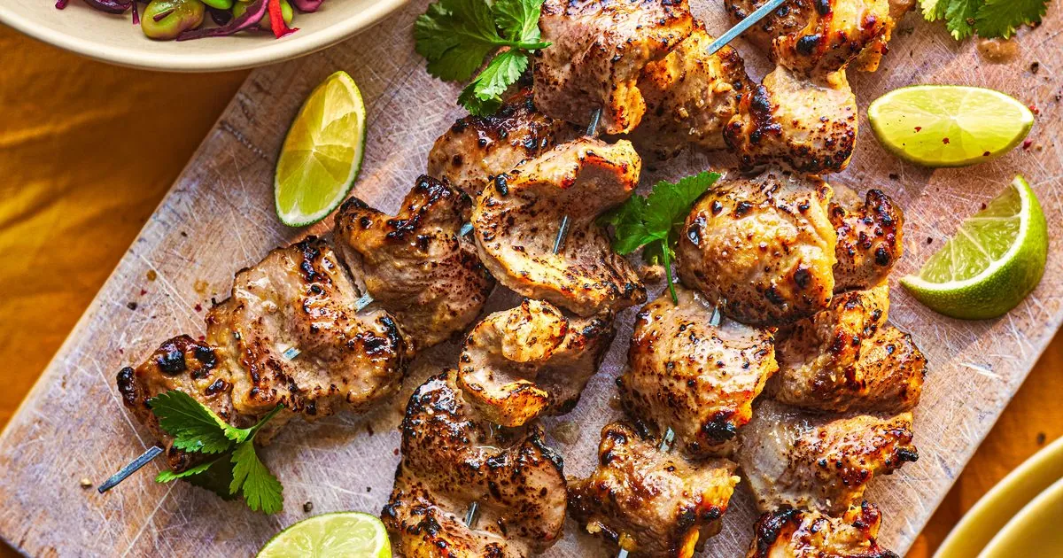 Peanut Pork Skewers