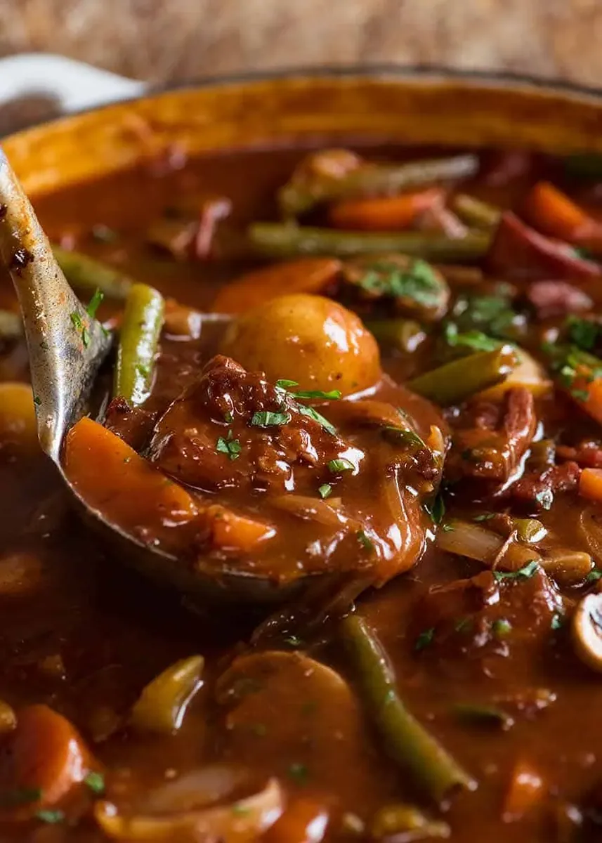 Chicken Vegetable Stew with bacon