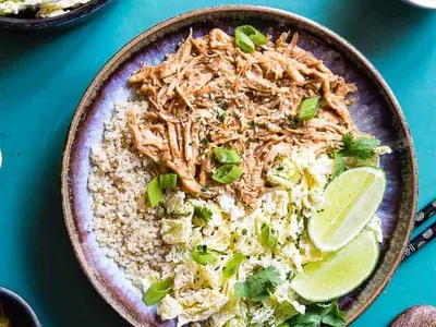 Thai Peanut Chicken Quinoa Bowls