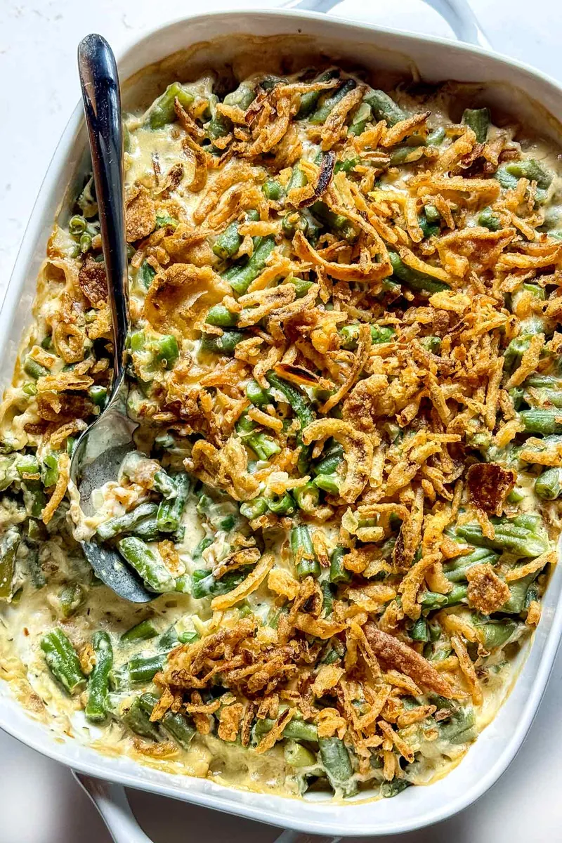 Green Bean Casserole with heavy cream