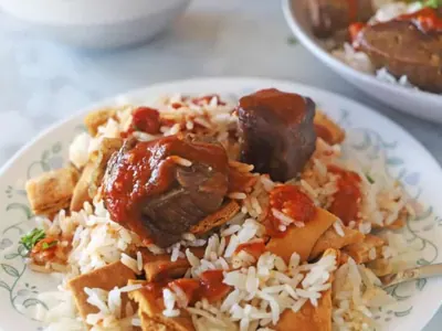 Egyptian Beef Fatteh