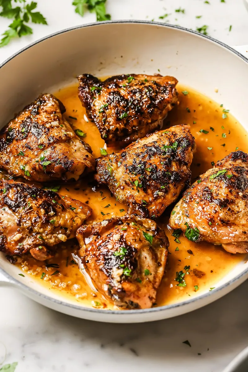 Pan Seared Chicken Thighs