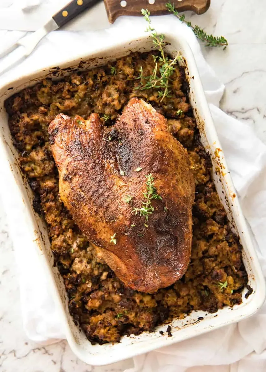 Cajun Turkey Breast and Dressing
