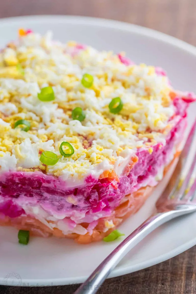 Smoked Salmon Layered Salad
