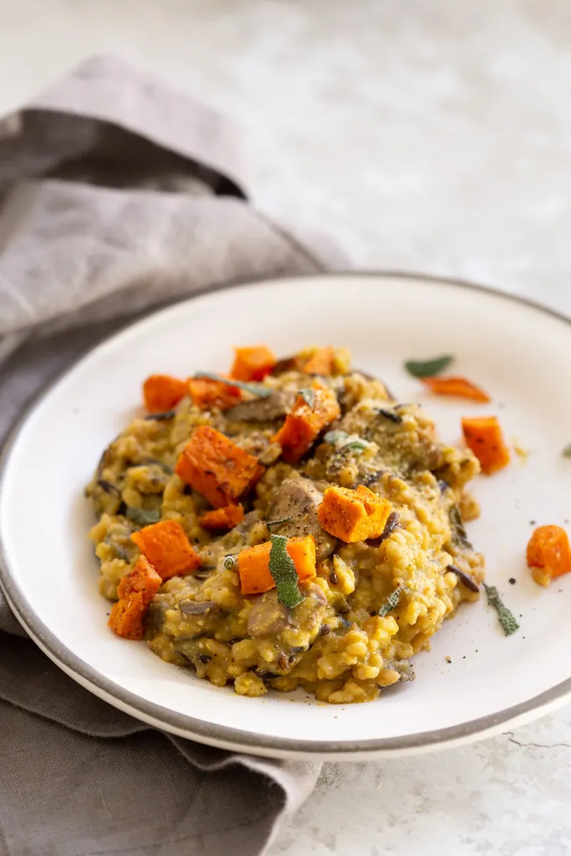 Instant Pot Pumpkin Mushroom Risotto