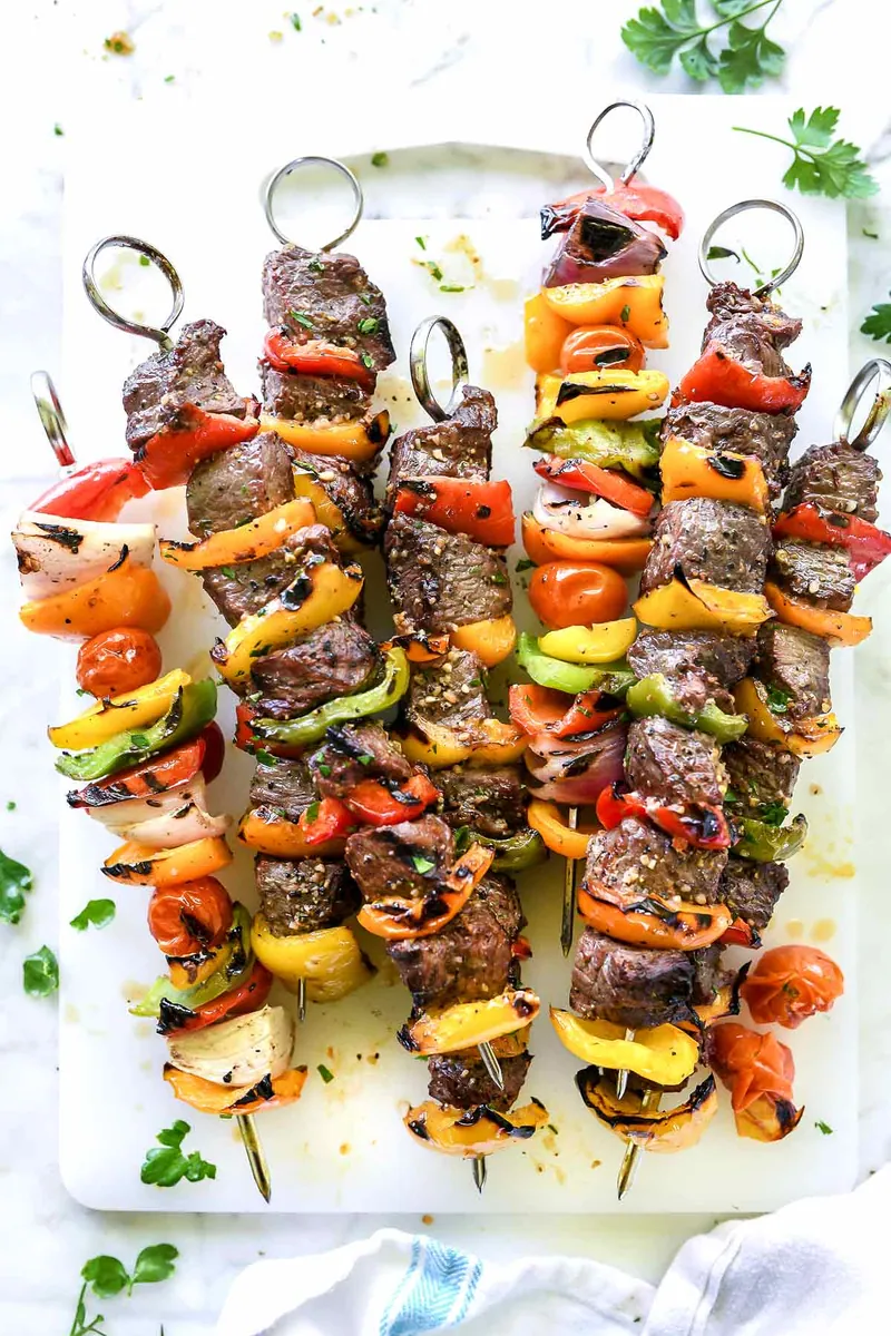 Steak and Pepper Kebabs