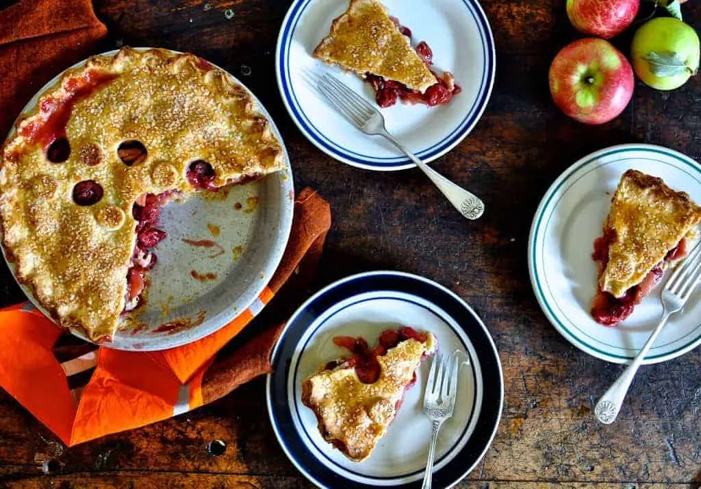 Sour Cherry Apple Pie