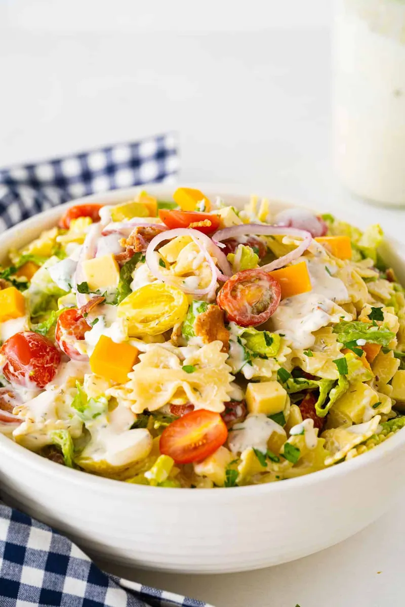 BLT Pasta Salad with bacon