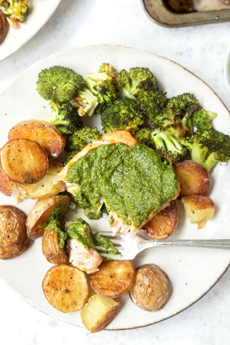 Sheet Pan Pesto Salmon