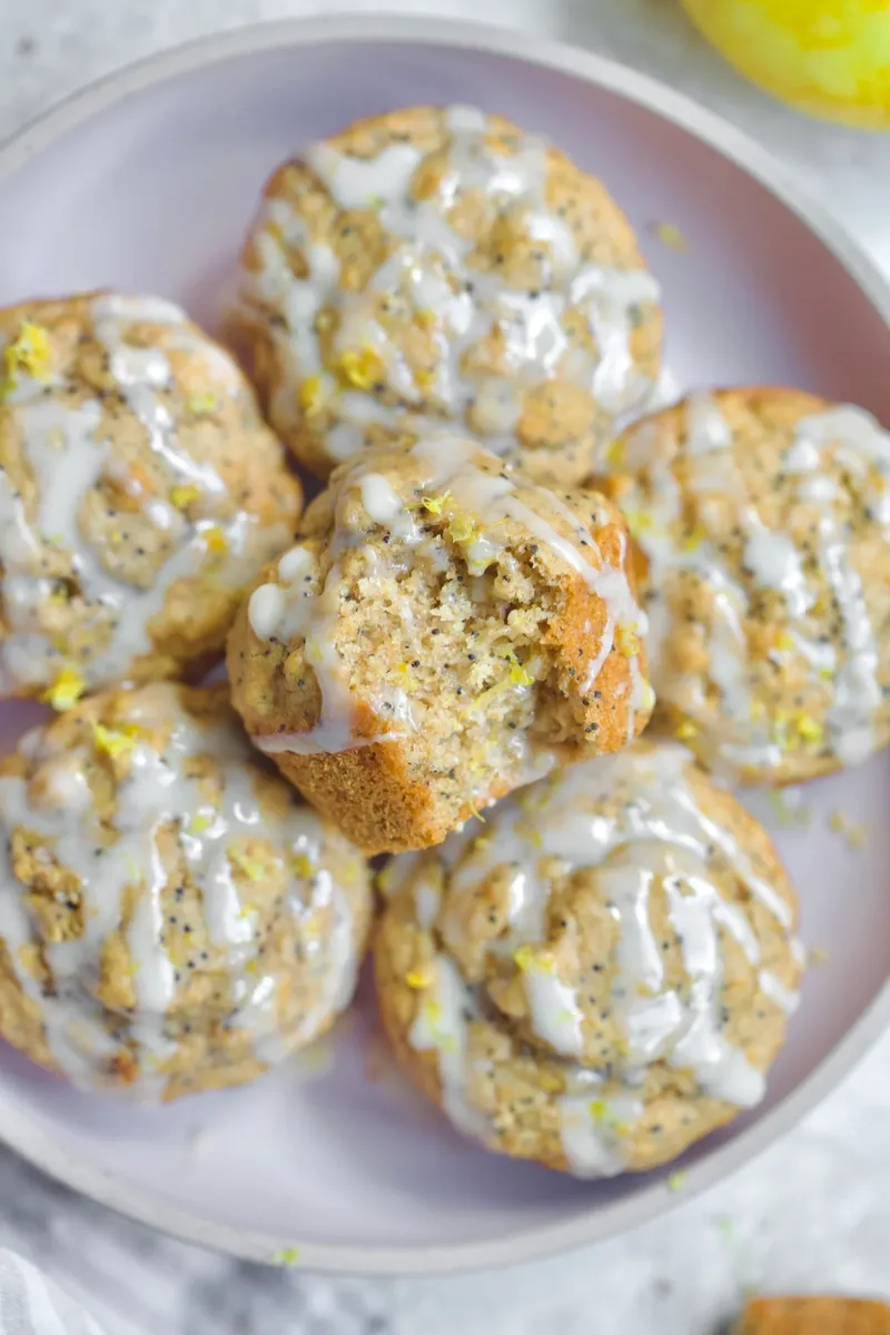Lemon Poppy Seed Muffins with almond