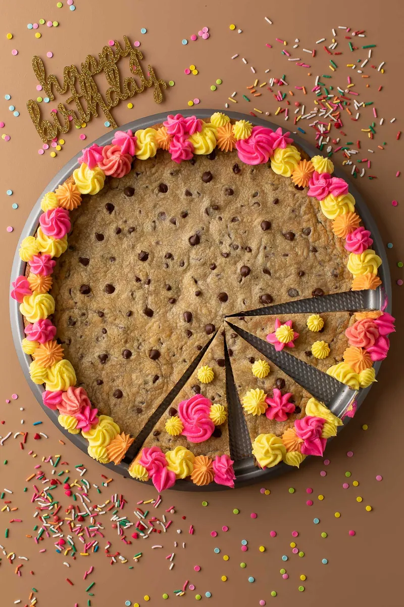 Giant Chocolate Chip Cookie Cake