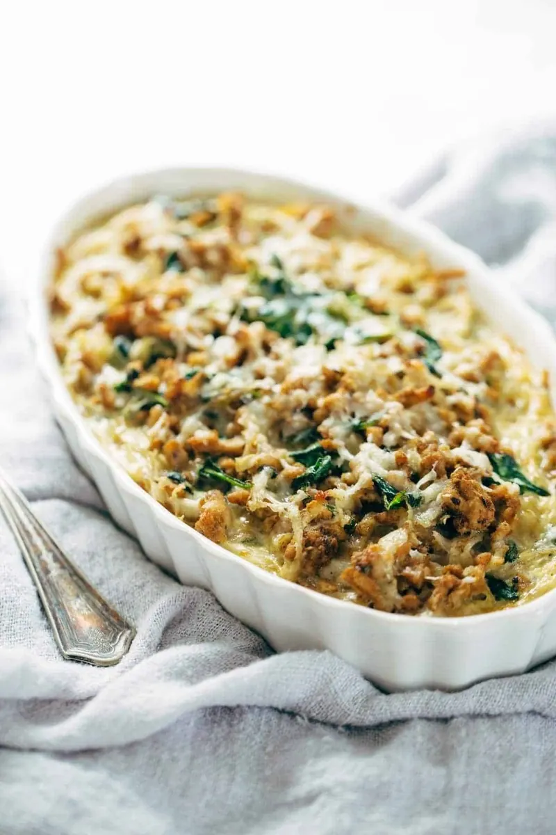 Spinach Potato Turkey Casserole