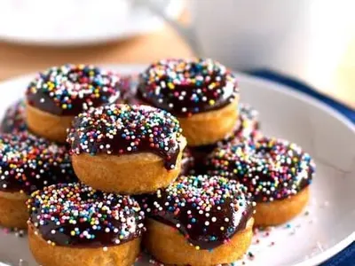 Chocolate Glazed Mini Donuts