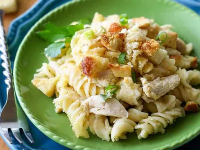 Chicken Caesar Pasta Casserole