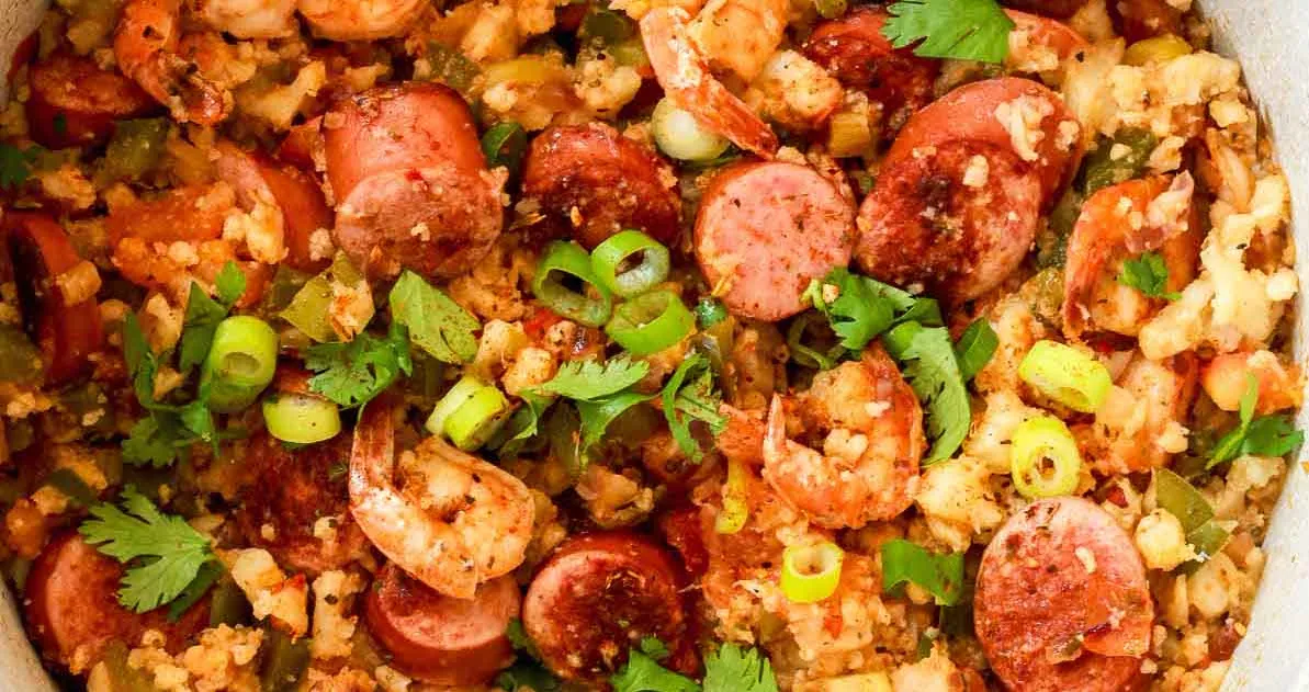 Shrimp Sausage Cauliflower Jambalaya