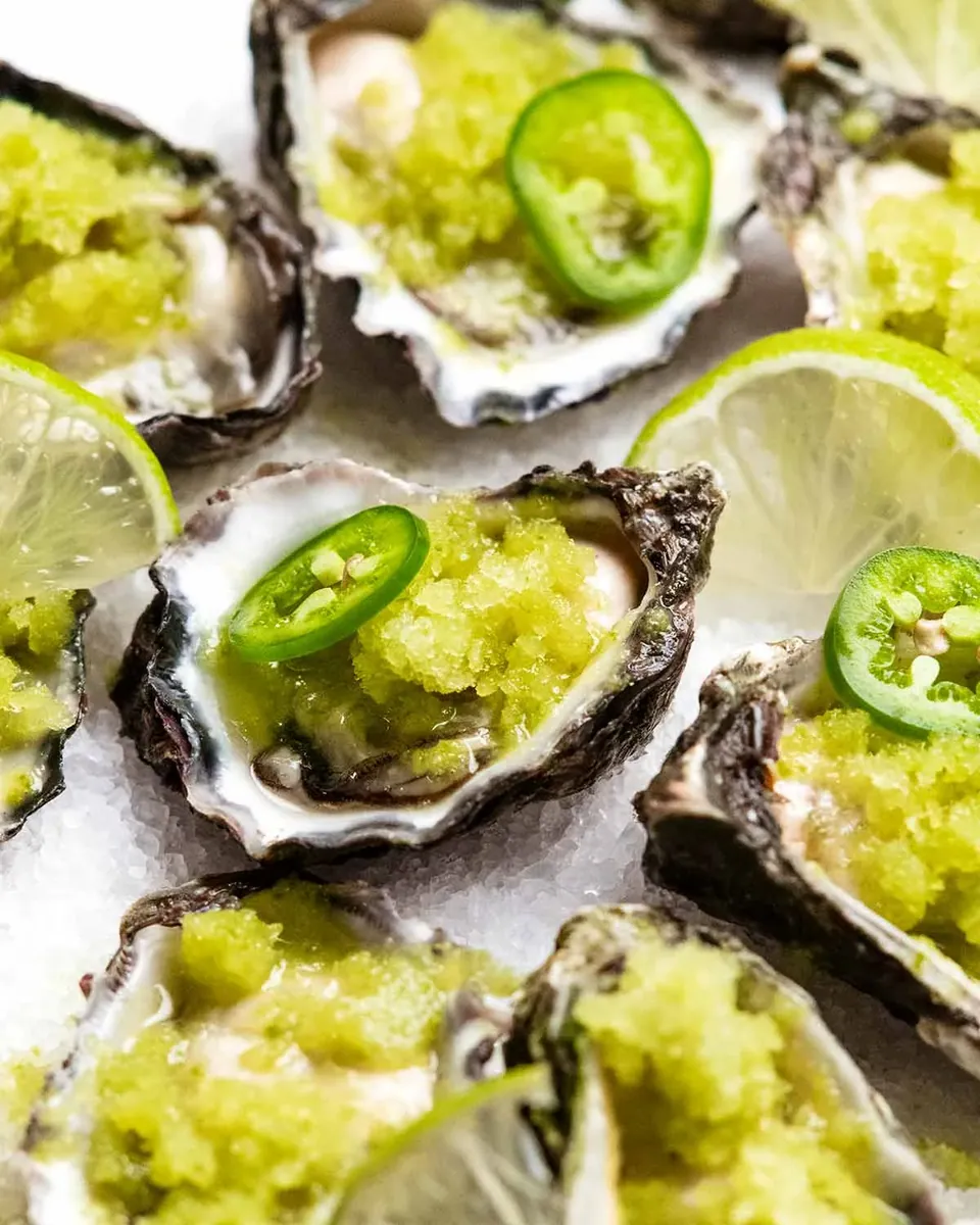 Cucumber Lime Granita for Oysters
