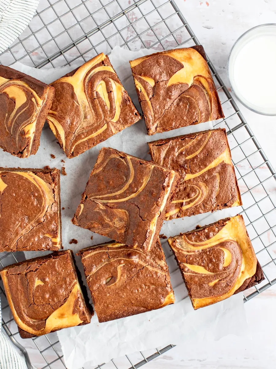 Irish Cream Cheesecake Brownies