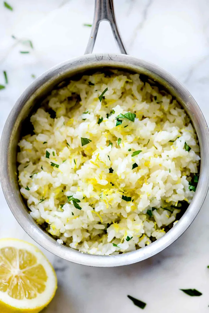 Lemon Rice with lemons and limes