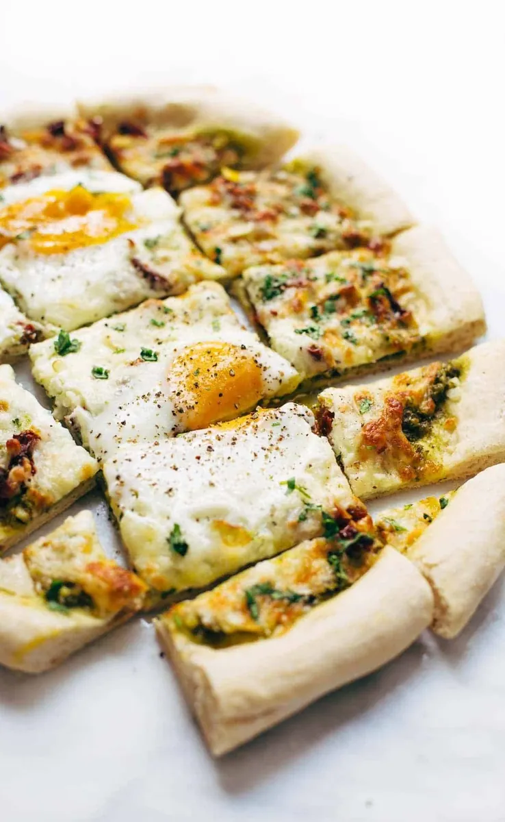 Kale Pesto Breakfast Pizza