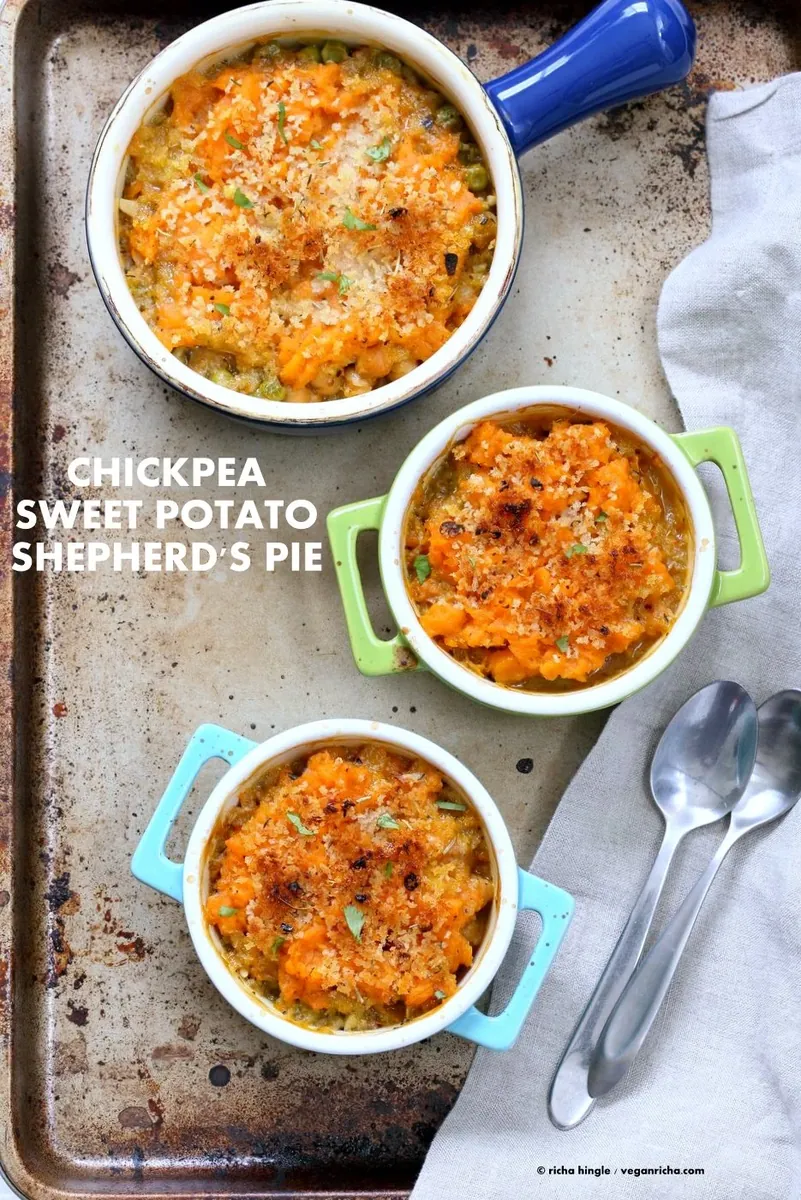 Chickpea Sweet Potato Shepherd's Pie
