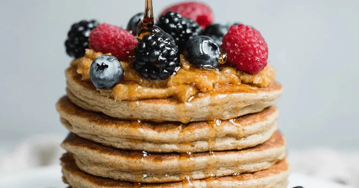 Banana Oat Protein Pancakes
