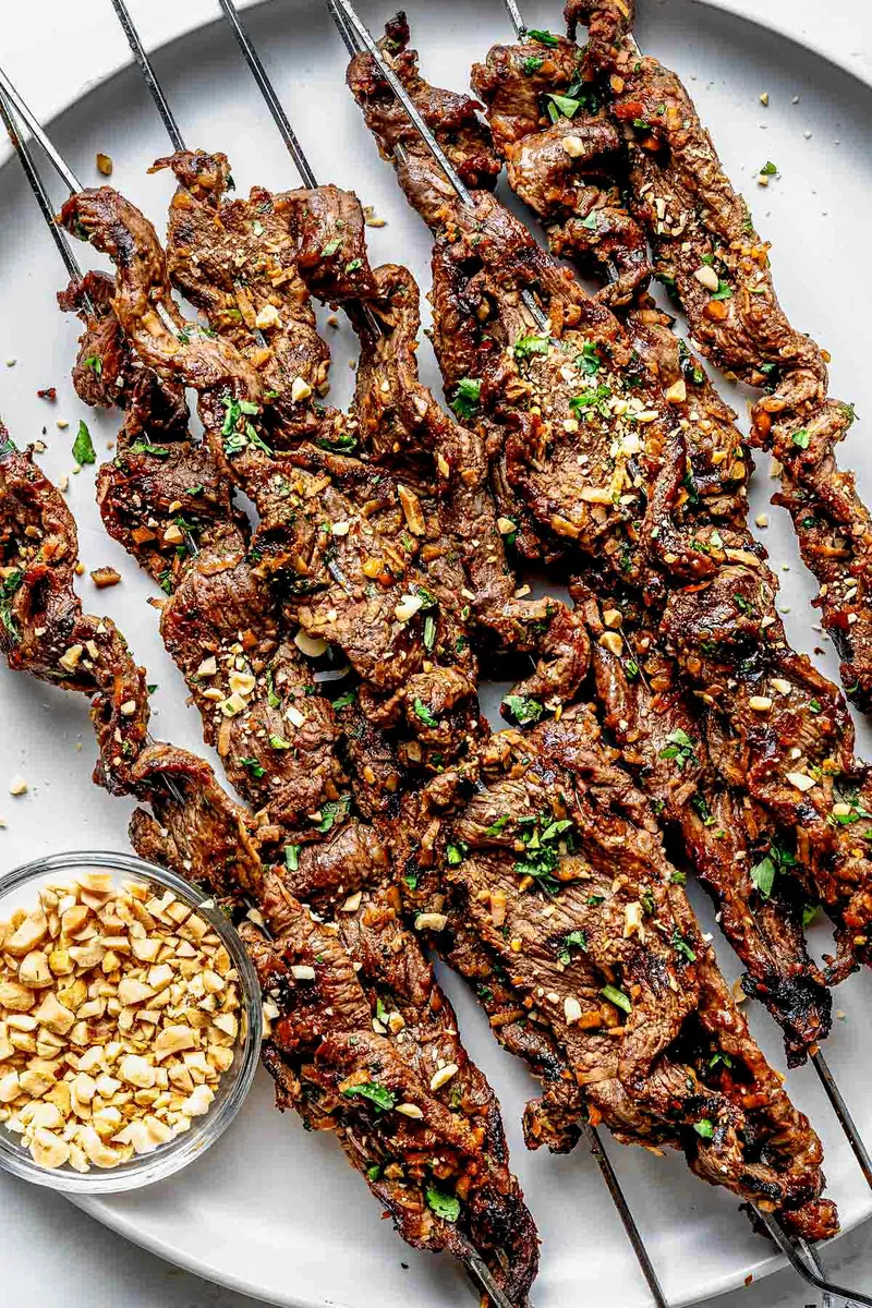 Grilled Coconut Beef Skewers