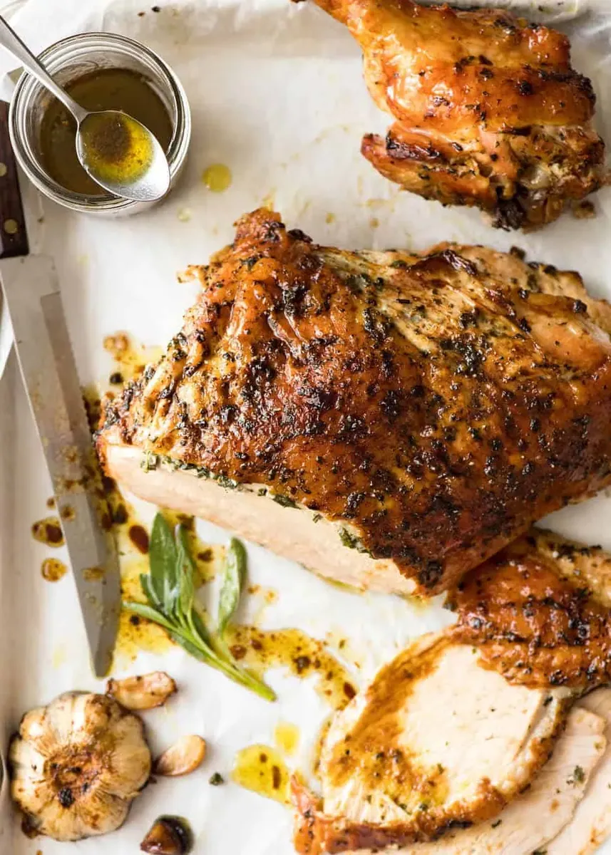 Garlic Herb Roasted Turkey Breast