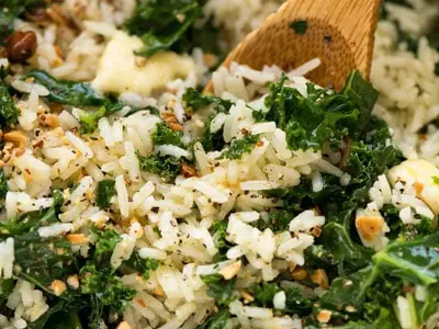 Garlic Butter Kale Rice