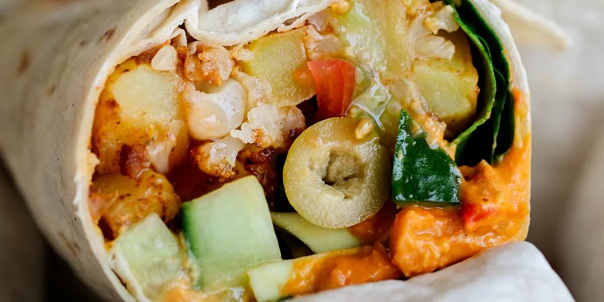 Roasted Cauliflower Potato Wraps