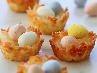 Coconut Macaroon Nests