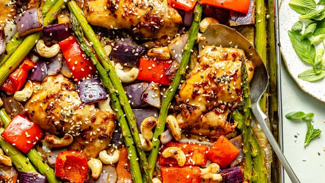 Sheet Pan Sesame Chicken