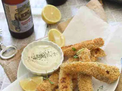 Crispy Baked Salmon Sticks