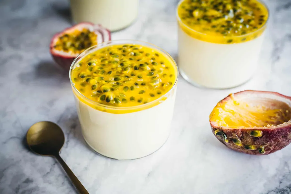Passion Fruit Mousse with heavy cream