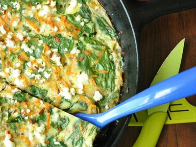 Sweet Potato Spinach Frittata