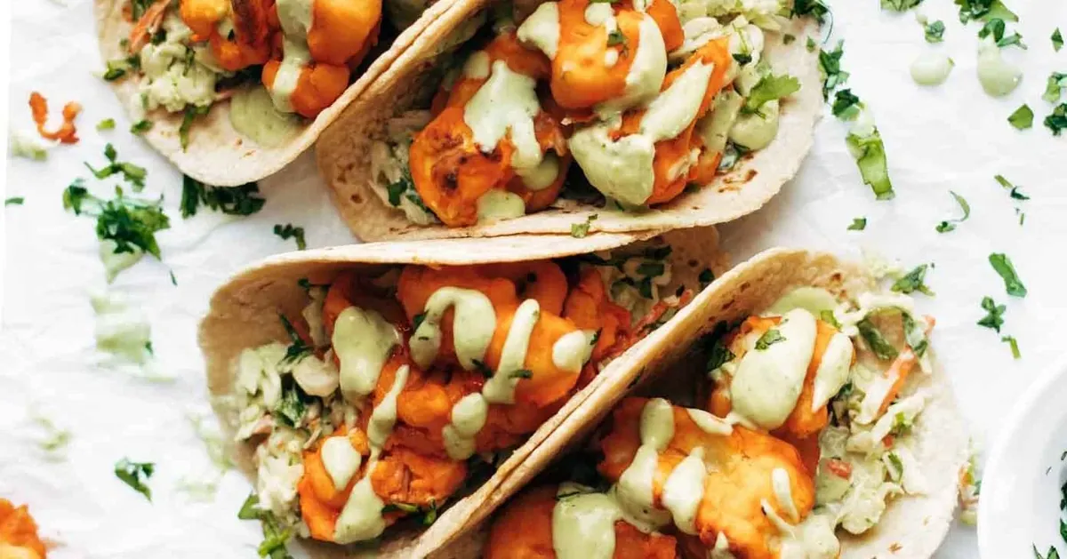 Buffalo Cauliflower Tacos