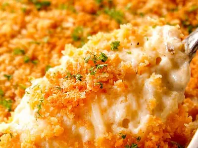 Cheesy Hash Brown Casserole with frozen potatoes